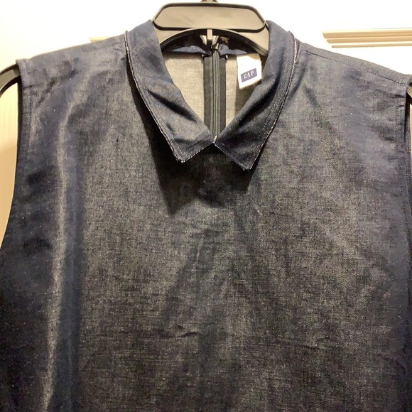 COPY - Dark denim sleeveless top - Picture 2 of 5